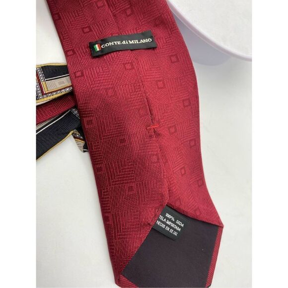 ConteDiMilano 100% silk tie - Picture 3 of 5